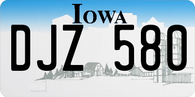 IA license plate DJZ580