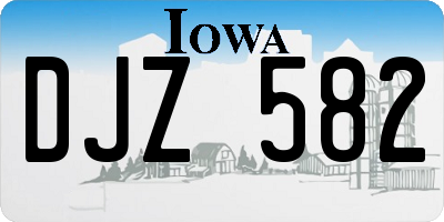 IA license plate DJZ582