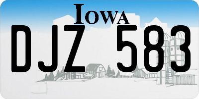 IA license plate DJZ583