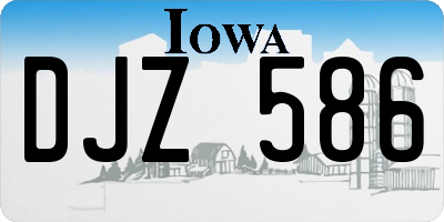 IA license plate DJZ586