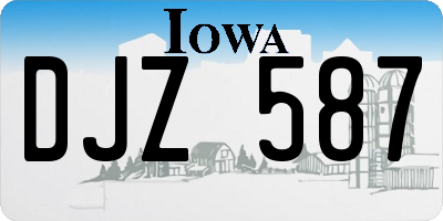 IA license plate DJZ587