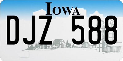 IA license plate DJZ588