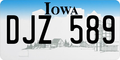 IA license plate DJZ589