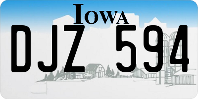 IA license plate DJZ594