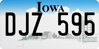 IA license plate DJZ595