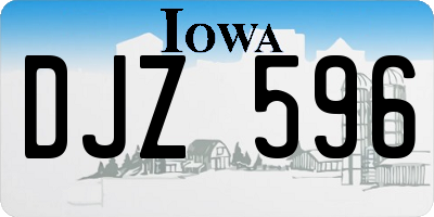 IA license plate DJZ596