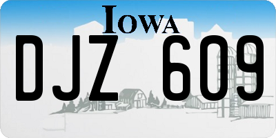 IA license plate DJZ609