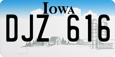 IA license plate DJZ616