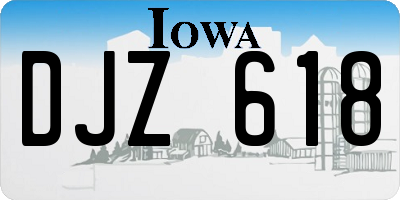 IA license plate DJZ618