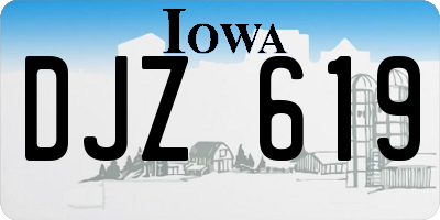 IA license plate DJZ619