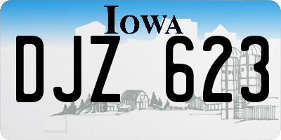 IA license plate DJZ623