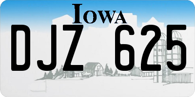 IA license plate DJZ625