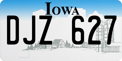 IA license plate DJZ627