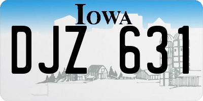 IA license plate DJZ631