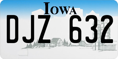 IA license plate DJZ632