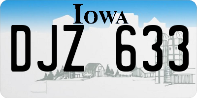IA license plate DJZ633