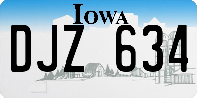 IA license plate DJZ634