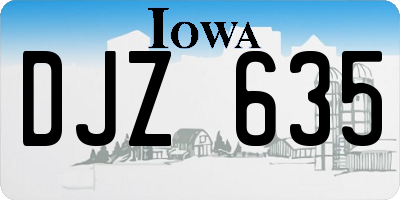 IA license plate DJZ635