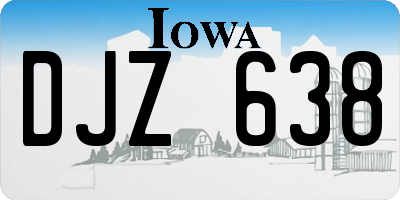 IA license plate DJZ638