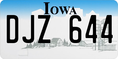 IA license plate DJZ644