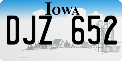 IA license plate DJZ652