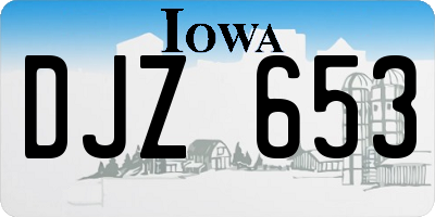 IA license plate DJZ653