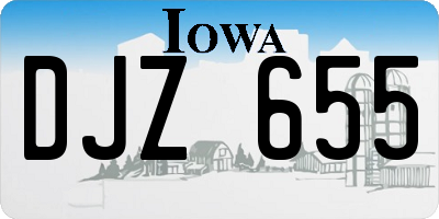 IA license plate DJZ655