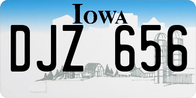IA license plate DJZ656