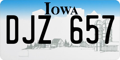 IA license plate DJZ657