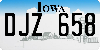 IA license plate DJZ658