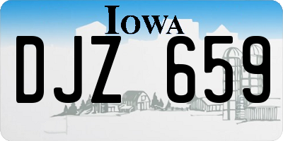 IA license plate DJZ659