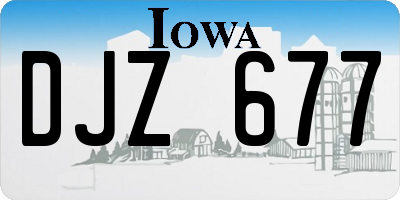 IA license plate DJZ677
