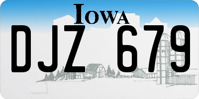 IA license plate DJZ679