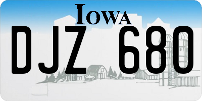 IA license plate DJZ680