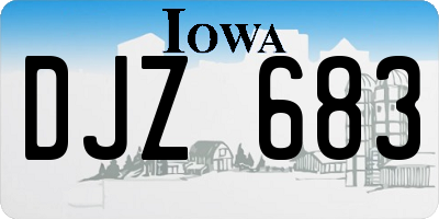 IA license plate DJZ683