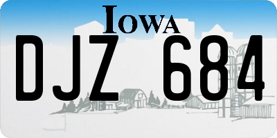 IA license plate DJZ684