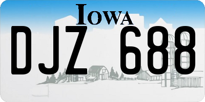 IA license plate DJZ688