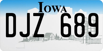 IA license plate DJZ689