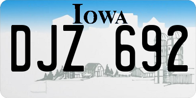 IA license plate DJZ692