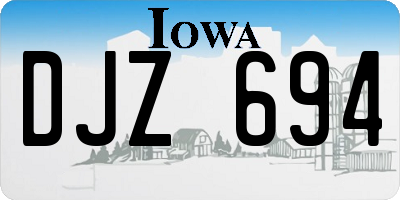 IA license plate DJZ694