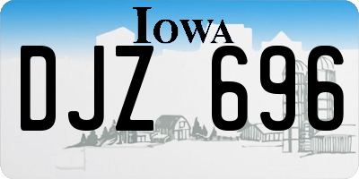 IA license plate DJZ696