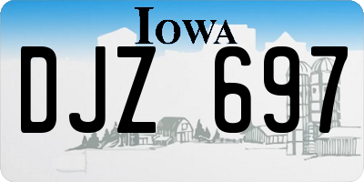 IA license plate DJZ697