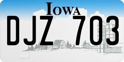 IA license plate DJZ703