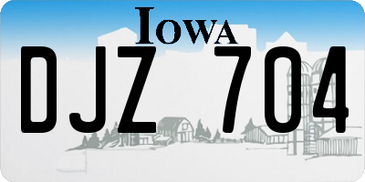 IA license plate DJZ704