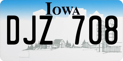IA license plate DJZ708