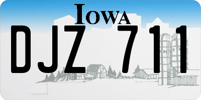 IA license plate DJZ711