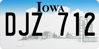 IA license plate DJZ712