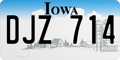 IA license plate DJZ714