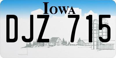 IA license plate DJZ715