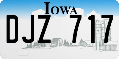 IA license plate DJZ717